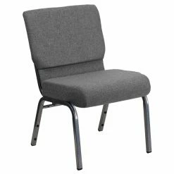 Best Pirce ❤️ Break Room Chairs Flash Furniture XU-CH0221 Hercules Series 21 In. Extra Wide Fabric Stacking Church Chair ⌛
