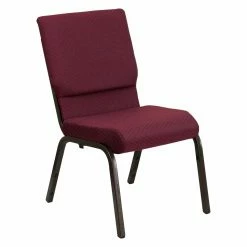 Hot Sale 💯 Break Room Chairs Flash Furniture XU-CH-60096 Hercules Series 18.5 In. Fabric Stacking Church Chair 🥰
