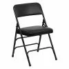 Cheapest 😀 Hodedah Imports Folding Chairs Hodedah Black Metal Folding Chair 😍 -Tables & Chairs Shop masterHODE037