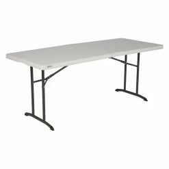 Outlet ๐ Rectangle Folding Tables & Chairs Lifetime Products 6 Ft. Commercial Fold-in-Half Table โค๏ธ