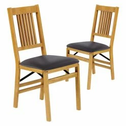 Discount 🔥 Meco Folding Chairs Stakmore True Mission Upholstered Folding Chair - Set Of 2 🔥