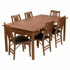 Budget ๐ Meco Rectangle Folding Tables & Chairs Stakmore Mission Style Expanding Dining Table ๐