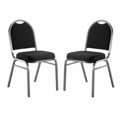 Hot Sale 🎉 Break Room Chairs National Public Seating 9200 Series Vinyl Stacking Chair - 2 Pack 🎁