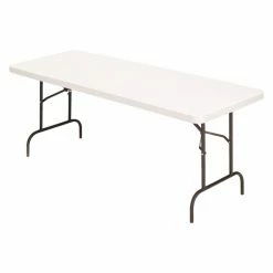 Best Sale 🛒 Rectangle Folding Tables & Chairs Alera Banquet Folding Table - Platinum / Charcoal ✔️