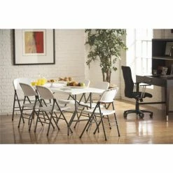 Best Sale 😍 Rectangle Folding Tables & Chairs Cosco 6 Ft. Centerfold Blow Molded Folding Table 😀 -Tables & Chairs Shop scaleCSC132