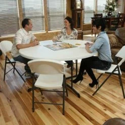 Outlet 🎉 Lifetime Products Round Folding Tables & Chairs Lifetime 60 In. Round Fold In Half Folding Table ⌛ -Tables & Chairs Shop scaleLIF125