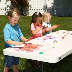 Deals ❤️ Rectangle Folding Tables & Chairs Lifetime 6 Ft. Rectangle Adjustable Height Folding Table 😀 -Tables & Chairs Shop scaleLIF246